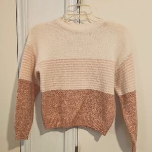 SHEIN Cream and Tan Crew Neck Sweaters with Cozy Knit Patterns